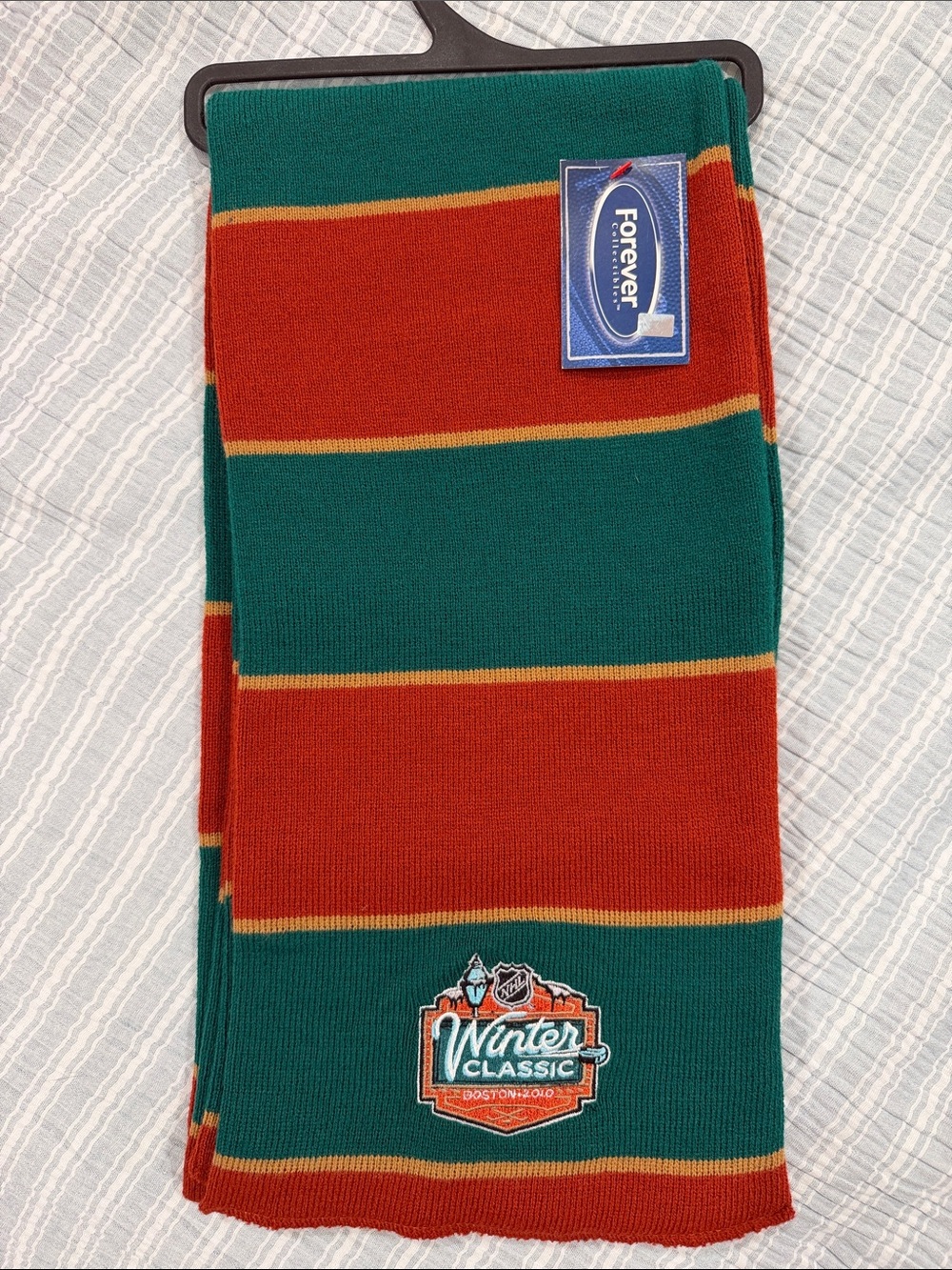 NWT! Vintage Deadstock 2010 Winter Classic Boston Bruins X Flyers Striped Scarf